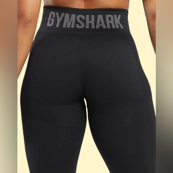 Gymshark flex seamless black athletic stretch tights lightweight leggings XXS - Picture 1 of 3